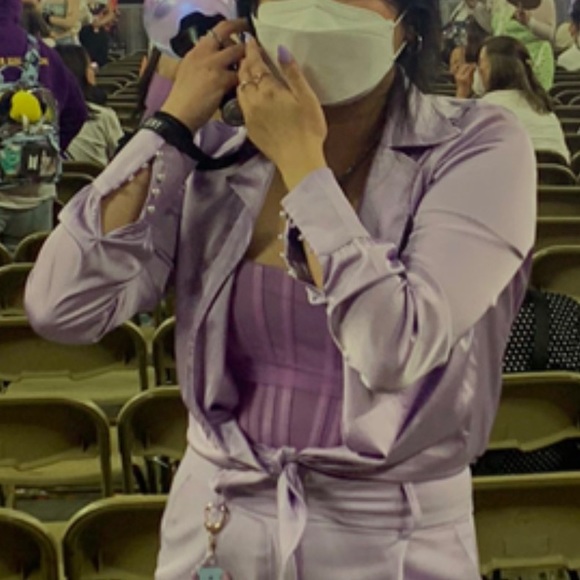 Satin Chic Tie-Front Bodysuit - Picture 5 of 5